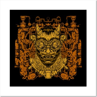 Steampunk demon Posters and Art
